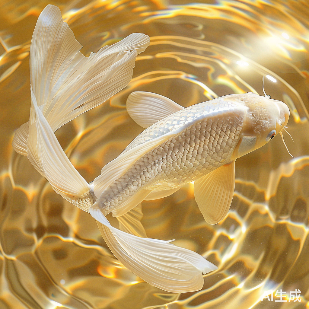 纯白色蝴蝶鲤的微信头像设计