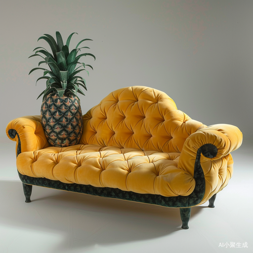 基于菠萝元素的单人沙发设计