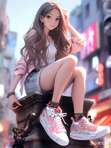 灿烂笑容的中国女孩半身像