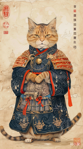 中国风宫廷猫威武装扮