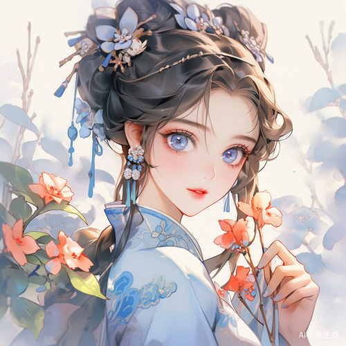 水中芙蓉古风美眼人