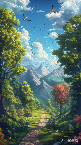 山间小路旁的多彩生态