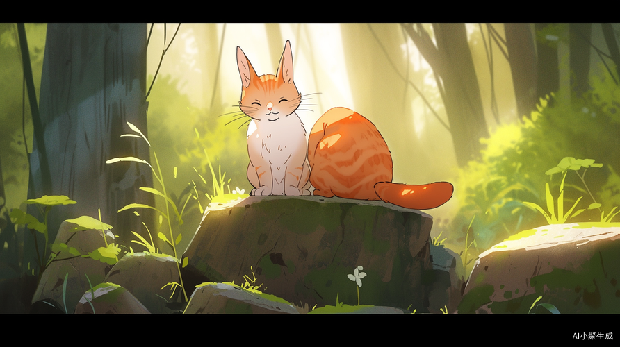 森林英雄小橘猫和小兔子