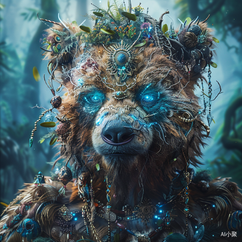 Mystical Cosmic Panda Bear Elf Dwarf Hybrid Creature