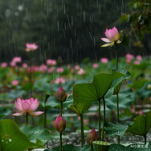 雨后荷塘