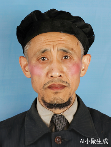 蓝底西装领带证件照
