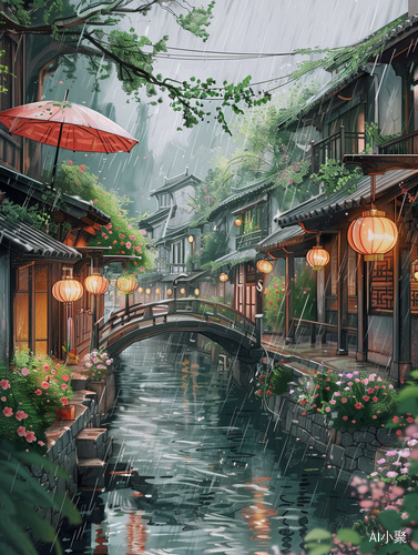 南风来雨声，花海长廊