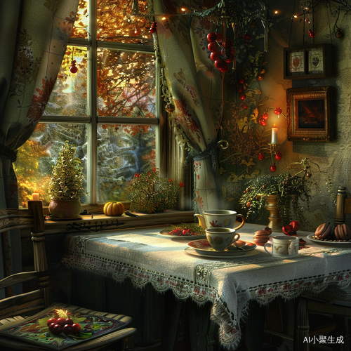 小屋咖啡馆装饰品