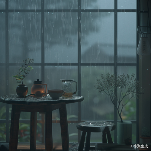 雨中茶余