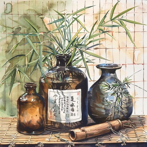 竹子，药品，医药