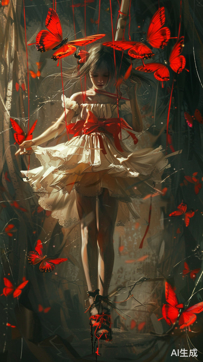 低落光影中的木偶人