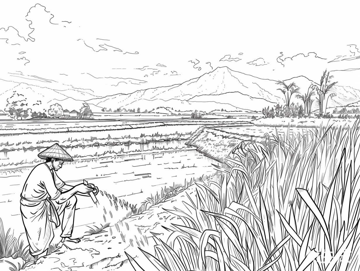 稻田水库高山老爷爷手捧香米