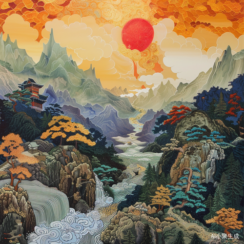 旭日东升，生机勃勃