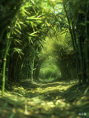 Wind Through Dense Bamboo Forest