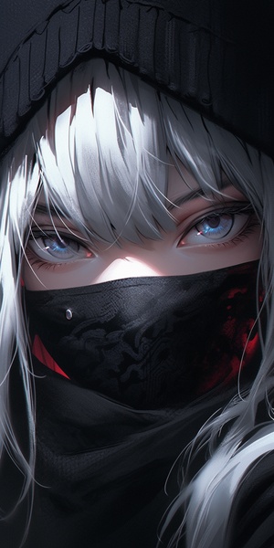 Girl, painted with graffiti, anime style, dark color palette, ultra-detailed portraits, ultra-realistic color illustrations, with unique character design.