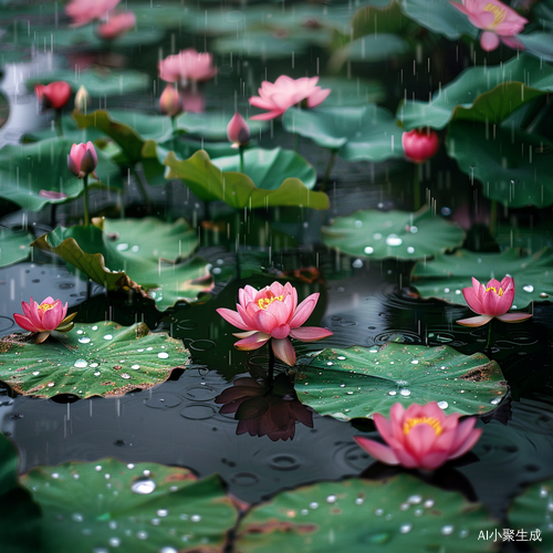 荷塘雨霁