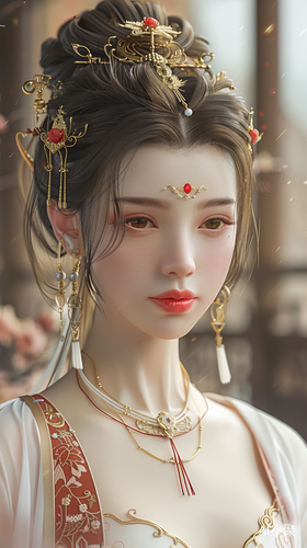 Exquisite Chinese Style Beauty in Ancient Costume