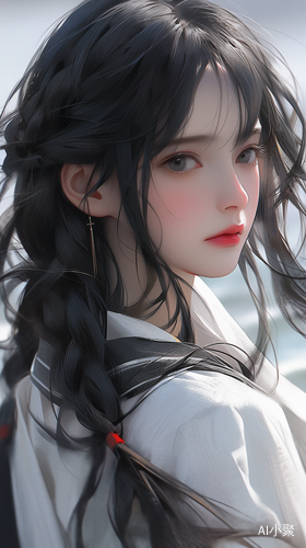 Elegant and Lifelike Portrait with Minimalist Sailor Style