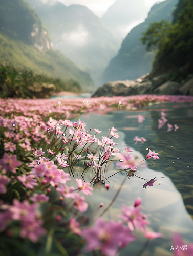 山水之间，花影如梦