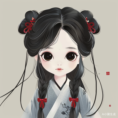 乖巧可爱的小女孩小月