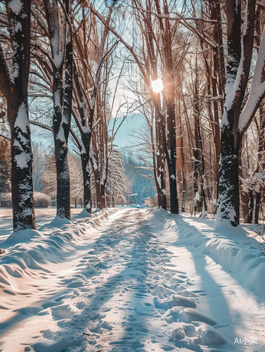 魅力冬季雪景