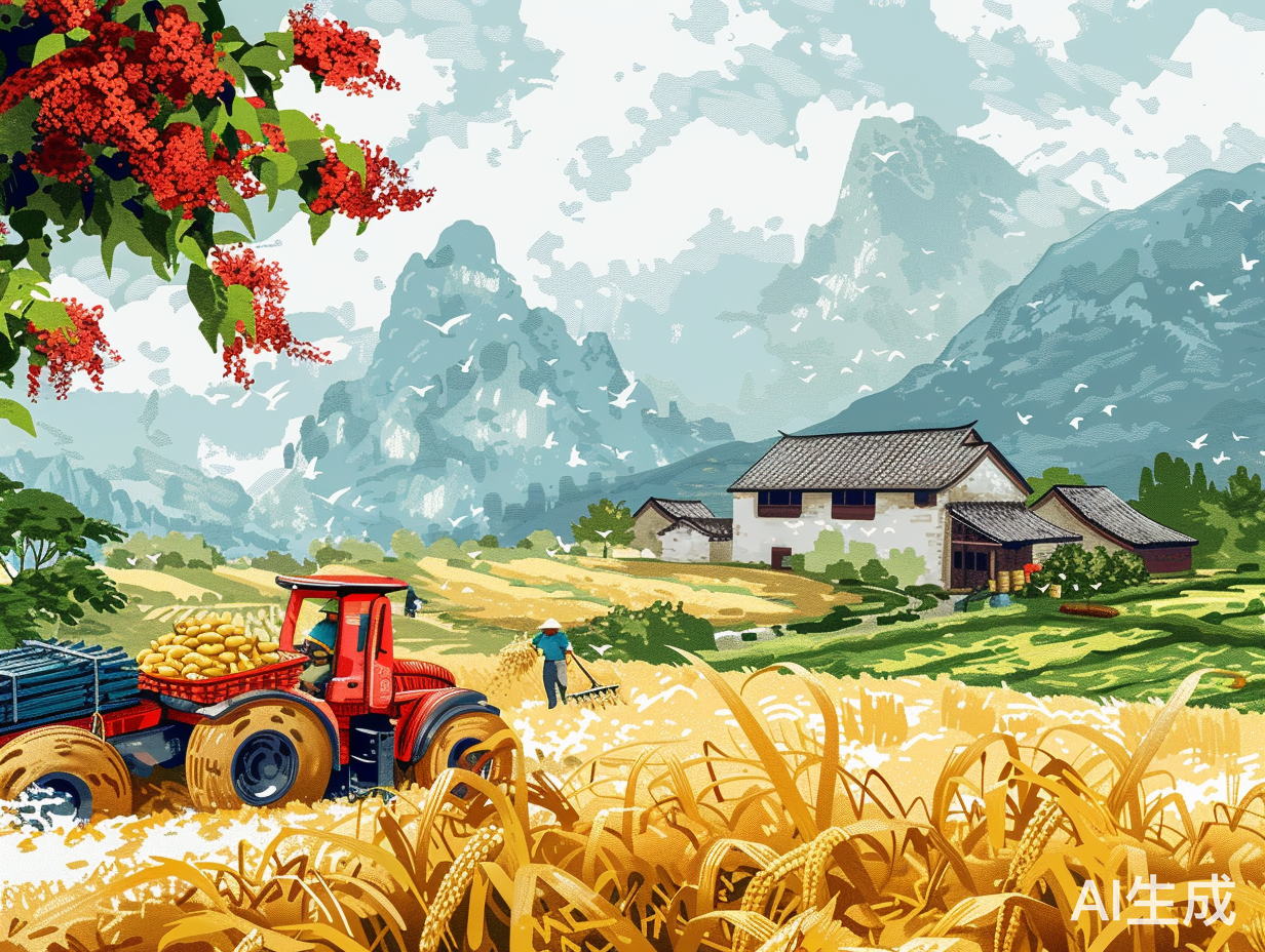 现代农业活动插画场景