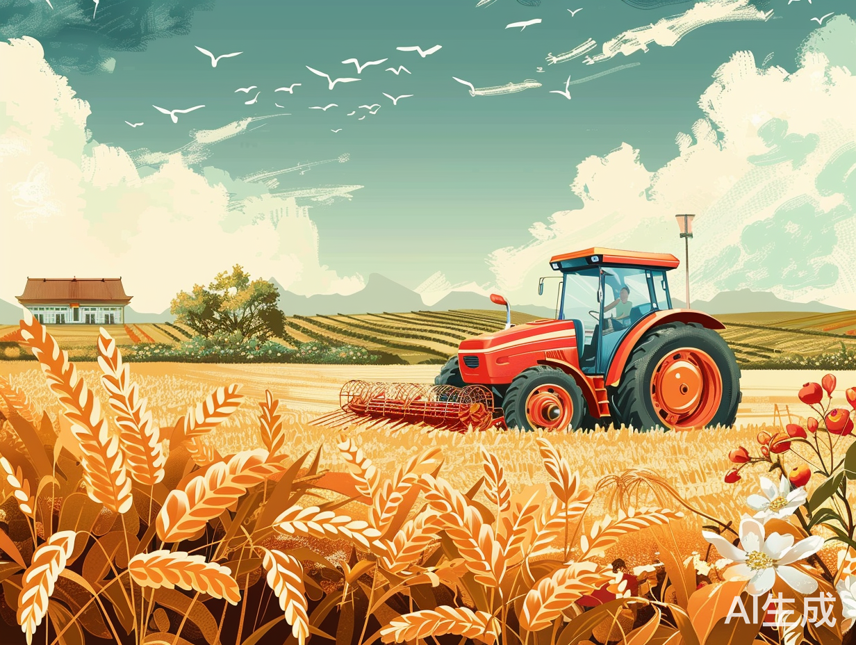 现代农业活动插画场景
