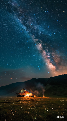 梦幻星空：银河繁星与静谧夜晚的深刻对话