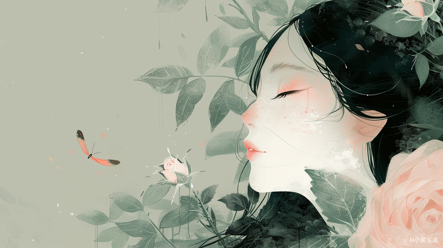 梦幻女孩的蝴蝶玫瑰