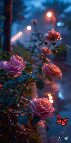 Lonely Night Photography: Rain, Roses, and Emotions