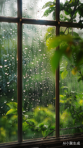 雨水滋润大地，映照琉璃菩萨