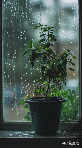 雨水滋润大地，映照琉璃菩萨