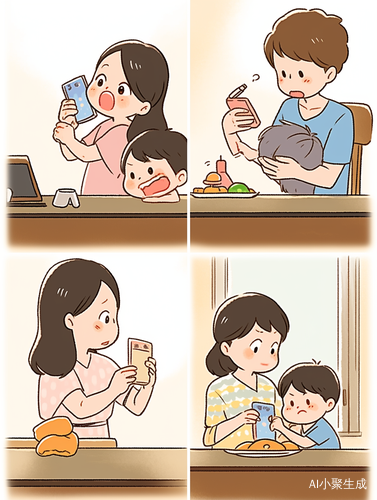 三个场景下的亲子互动