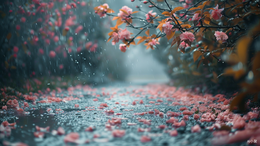 春日落花 风雨娇艳 淡淡伤逝