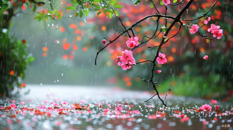 春日落花 风雨娇艳 淡淡伤逝