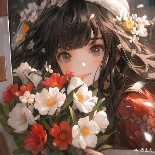 美少女自拍花海电影感