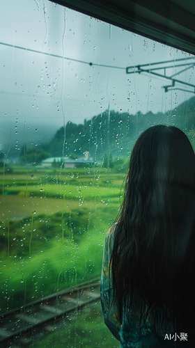 动车穿越原野，雨中治愈之旅