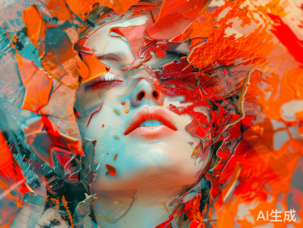 绚丽梦境诡异神秘碎裂渲染血液萝莉