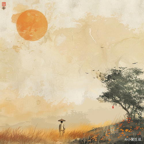 阳光明媚的田野劳作生活