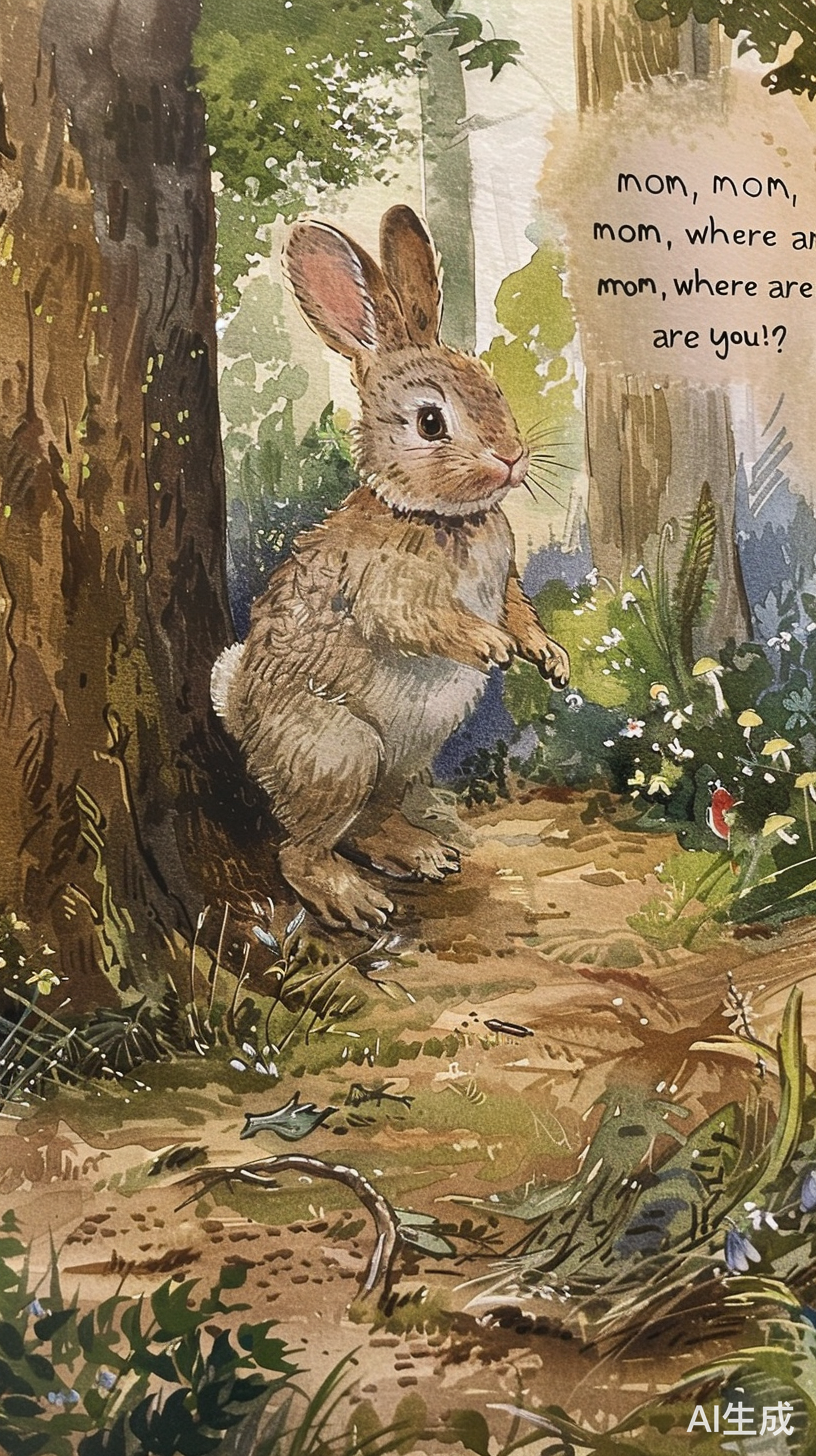 小兔子迷失森林中的呼唤
