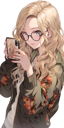 时尚女孩自拍