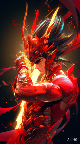 Digital Art Fusion: Dragon Shiryu in Epic Anime Style