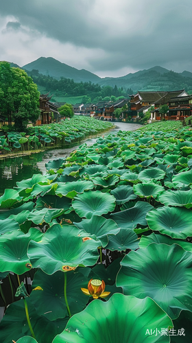 江南水乡莲海风光