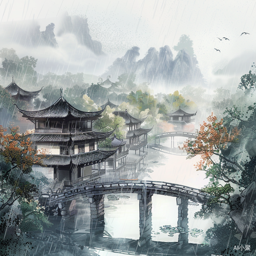 江南烟雨百景图