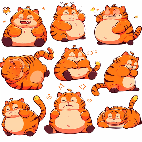 Chubby Orange Garfield: Versatile and Expressive