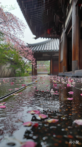 风雨后的花瓣