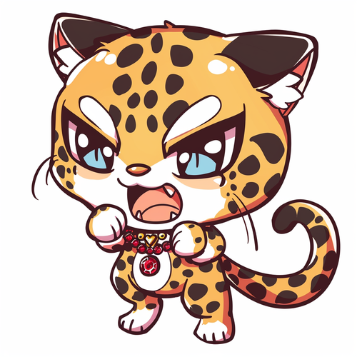 Leopard Emoji Set in Cute and Dynamic Style