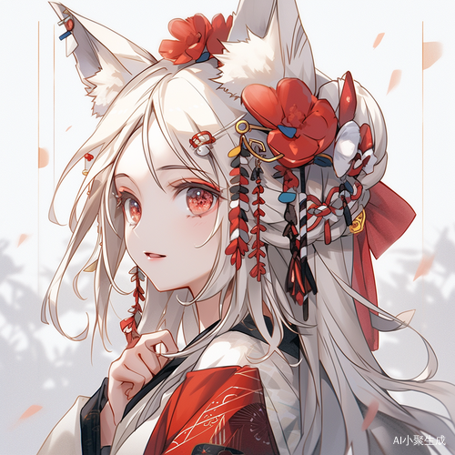 古风高冷白色汉服女生