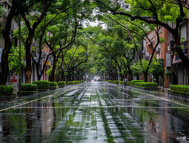 雨后城市的宁静时刻