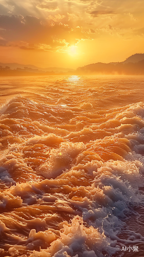 黄河波澜壮阔 水势汹涌流向远方的大海